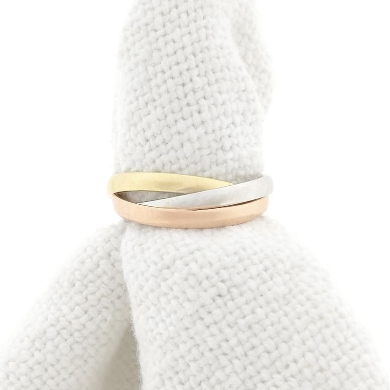 Image 6 of Tricolor gold trinity ring