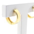 Image 6 of Gold hinged hoop earrings; Ø 14.5 mm