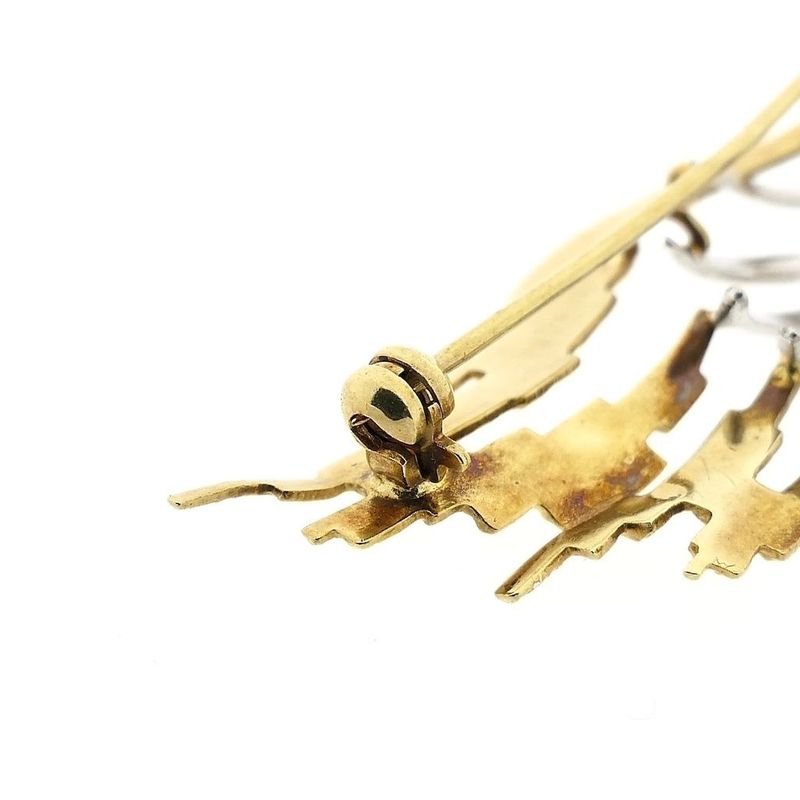 Image 6 of Two-tone gold brooch