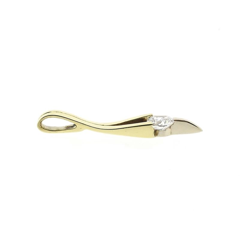 Image 5 of Two-tone gold pendant with zirconia