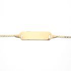 Image 3 of Gold Venetian link bracelet with plate | 16.5 cm