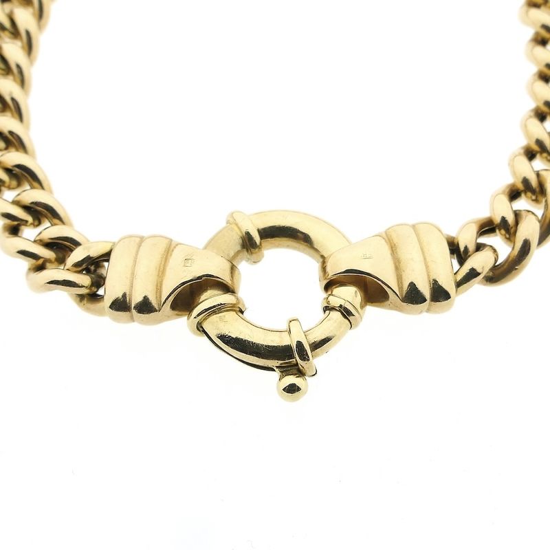 Image 4 of Gold gourmet link bracelet | 22 cm