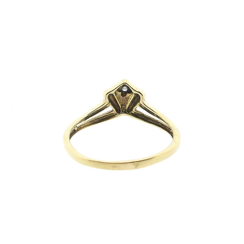 Image 5 of Bicolor gold ring with diamond; 0.005 ct.