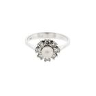 Image 3 of Diamonde White Gold Ring with Pearl & Diamonds