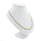 Image 4 of Two-tone gold navy link necklace; Men's | 51.5cm