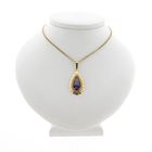 Image 3 of Gold Pendant with Synthetic Purple Gemstone