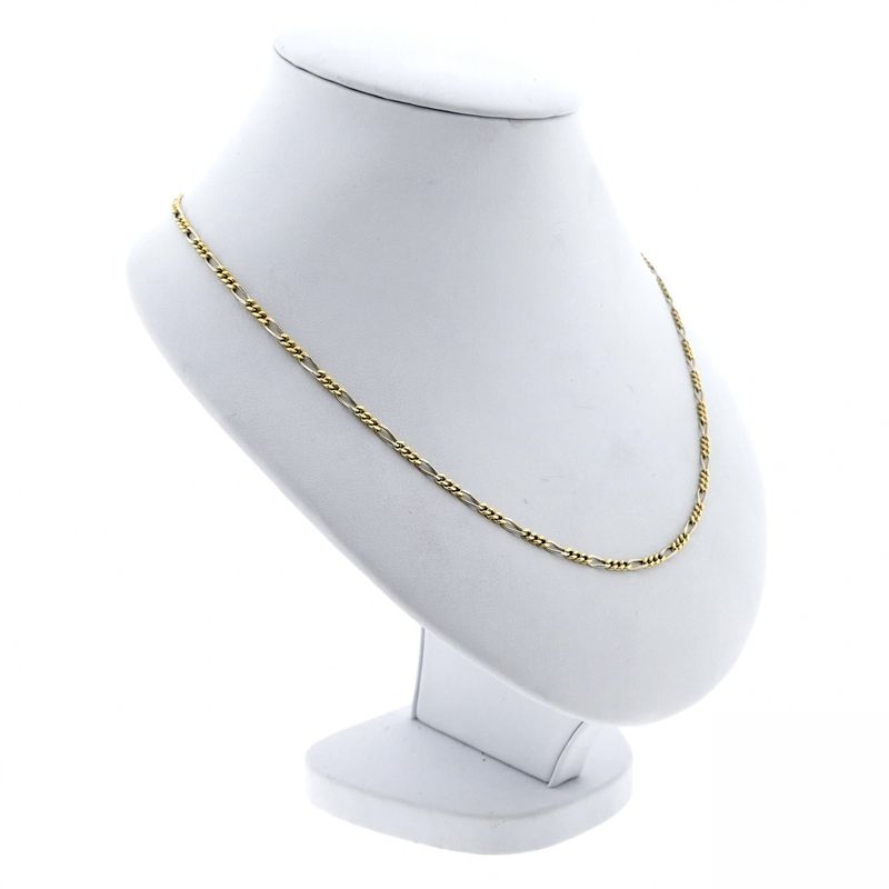 Image 6 of Two-tone gold Figaro link chain