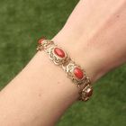 Image 8 of Antique gold bracelet with blood corals
