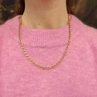 Image 7 of Gold navy/gourmet link necklace