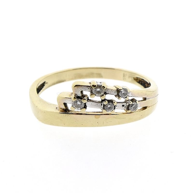 Image 5 of 8 carat bicolor ring with zirconia