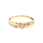 Image 3 of 14k Gold Zirconia Ring; Size 17