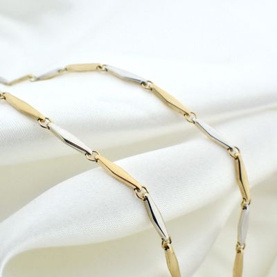 Two-tone gold fantasy link chain | 43 cm Image 2 of Two-tone gold fantasy link chain | 43 cm