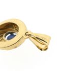 Image 8 of Gold minimalist pendant with sapphire and diamond | 0.01 ct.