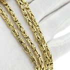 Image 9 of Gold square king link necklace