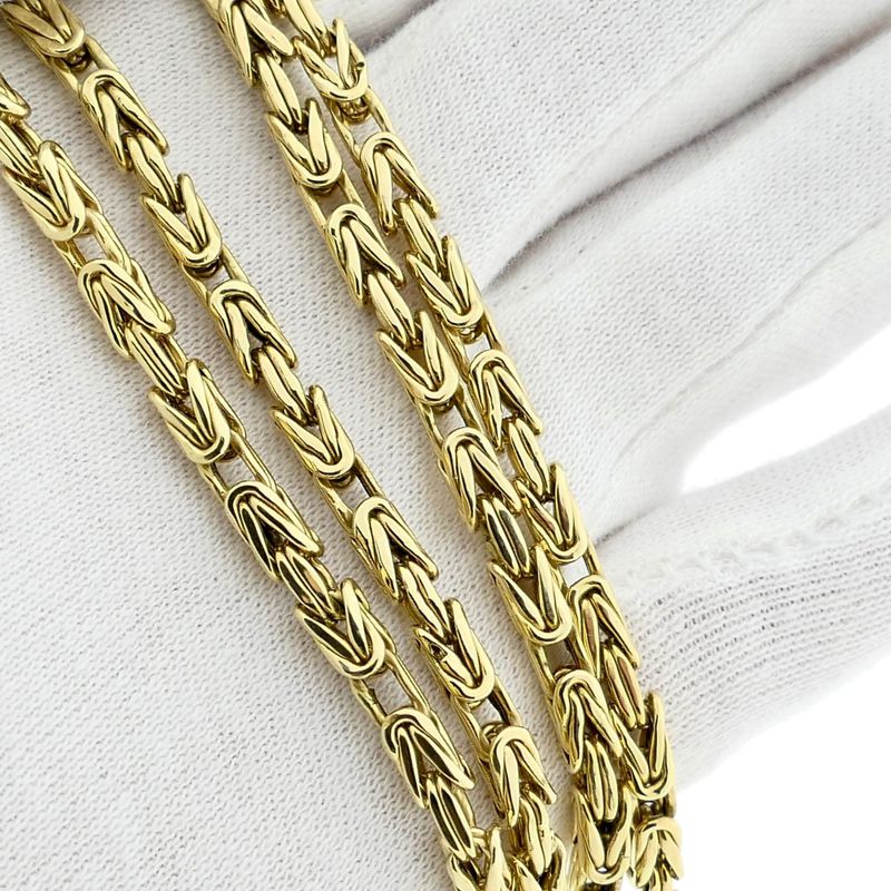 Image 9 of Gold square king link necklace
