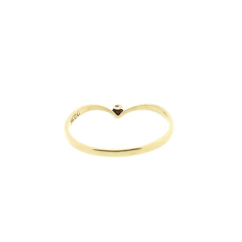 Image 4 of Gold V-shaped ring with diamond