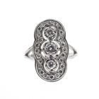Image 5 of 18K white gold art deco engagement ring | 0.62 ct. diamonds
