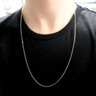 Image 7 of Long gold gourmet link necklace