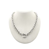 Silver jasseron necklace | 44 cm