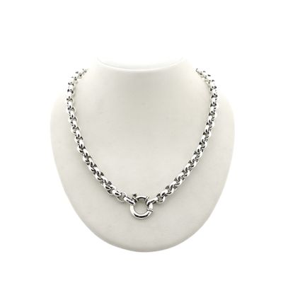 Image 1 of Silver jasseron necklace | 44 cm