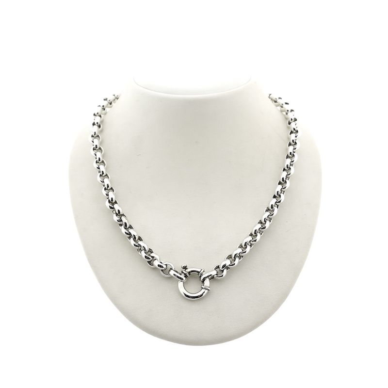 Image 1 of Silver jasseron necklace | 44 cm