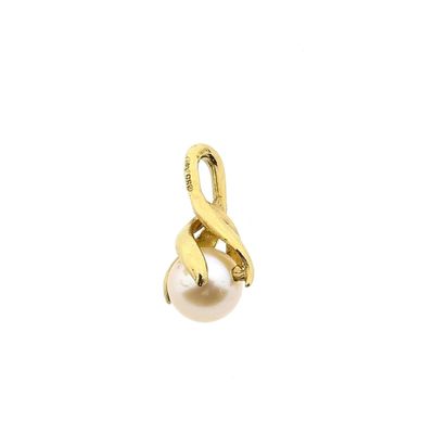 14 Karat Gold Pendant with Cultured Pearl Image 1 of 14 Karat Gold Pendant with Cultured Pearl