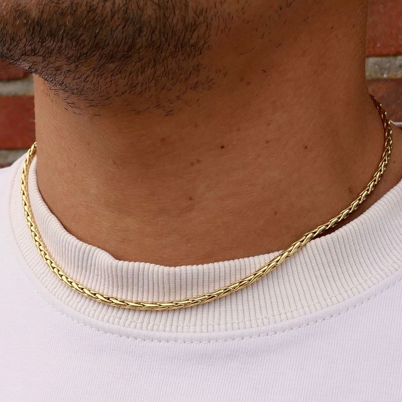 Afbeelding 9 van Gouden vossenstaart schakelketting 