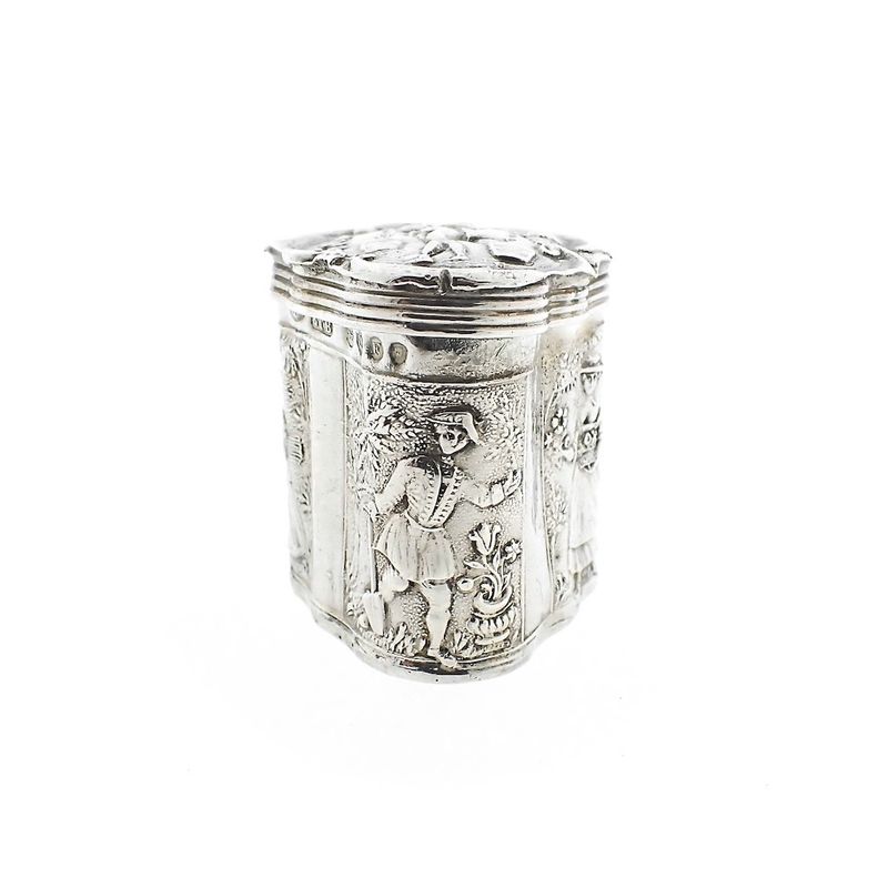 Image 1 of Vintage silver loderein box | English hallmarked