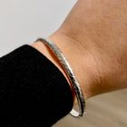Image 10 of Silver slave bracelet with pattern; Size M/L