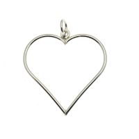Silver pendant of a heart