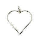 Image 1 of Silver pendant of a heart