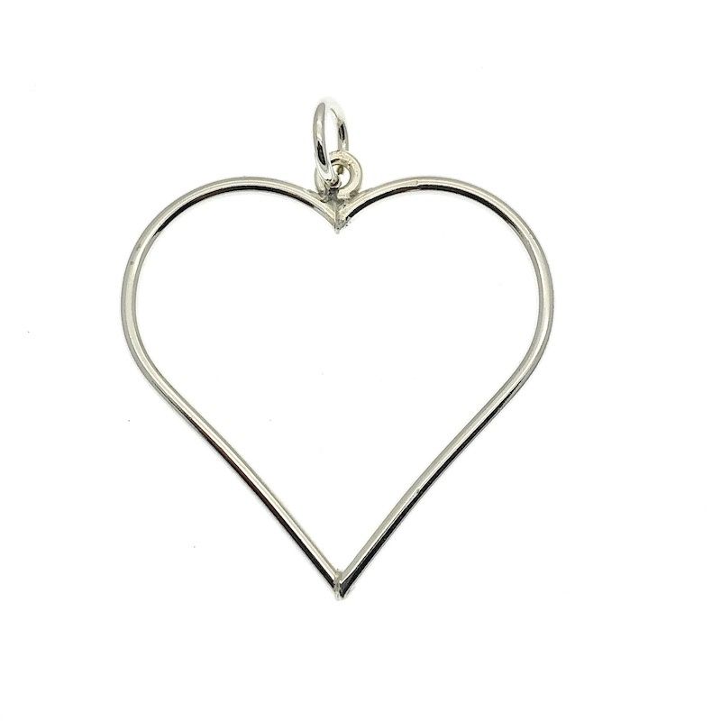 Image 1 of Silver pendant of a heart