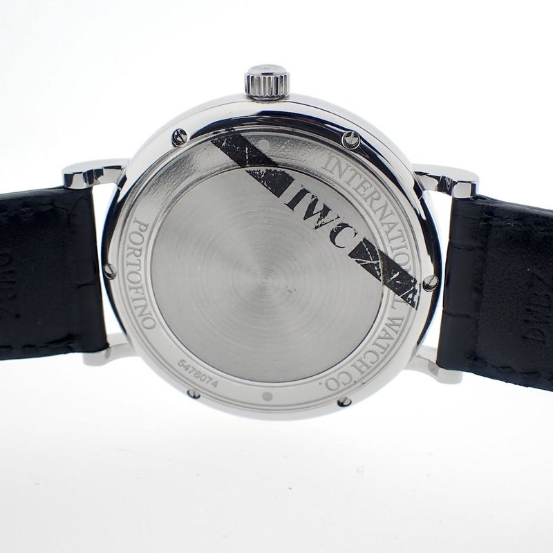 Image 11 of IWC Portofino; Automatic men's watch with leather strap
