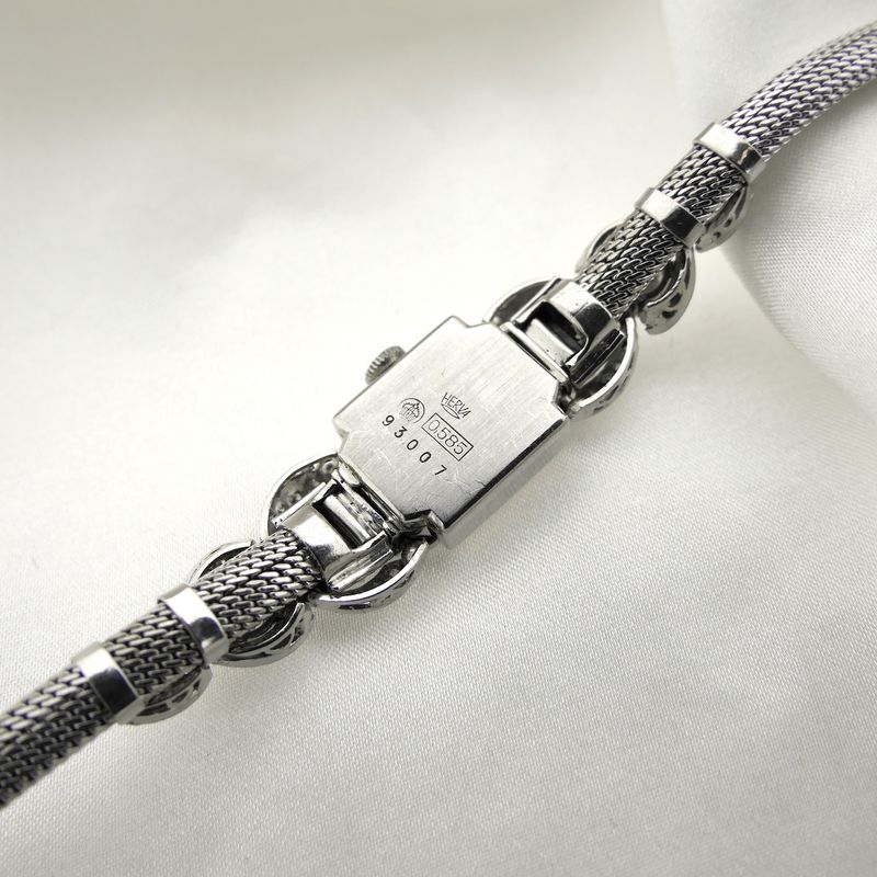 Image 10 of Herva Swiss Genève 'Cocktail Watch'; 14k. Gold ladies watch with diamonds