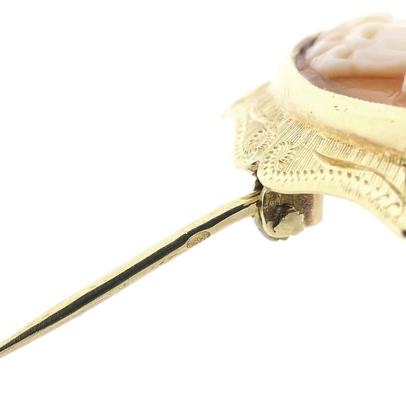 Image 5 of Gold brooch/pendant with cameo