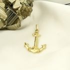 Image 2 of Gold pendant of an anchor with rope