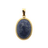 Vintage Gold Pendant with Apatite; 14 Karat