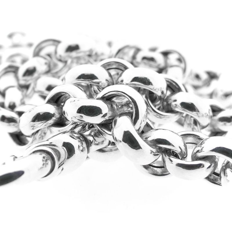 Image 8 of Silver jasseron link necklace