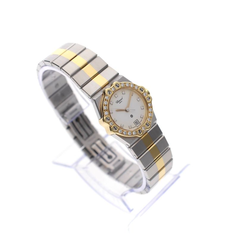 Image 4 of Chopard St. Moritz 8024; 18k Gold/Steel Women’s Watch with Diamonds