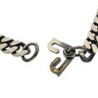 Image 5 of Silver robust gourmet link bracelet with engraving plate; Men