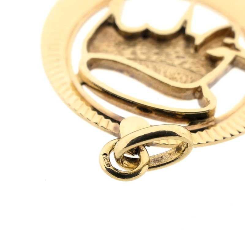 Image 8 of Golden Zodiac Sign Pendant; Taurus