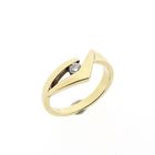 Image 1 of Gold Ring with Diamond; 0.12 ct.