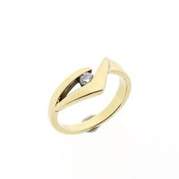 Gold Ring with Diamond; 0.12 ct.