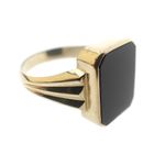 Image 6 of Large gold men's signet ring with onyx