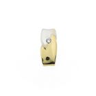 Image 1 of Two-tone gold minimalist pendant with diamond; 0.03 ct.