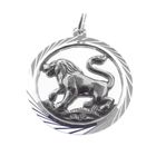 Image 2 of Silver zodiac sign pendant; Leo