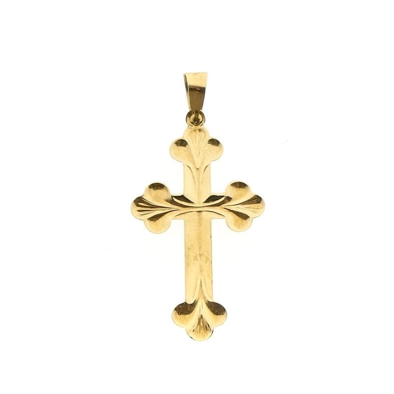 Image 1 of Gold pendant of a cross