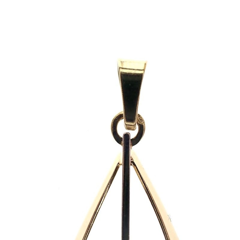 Image 3 of Two-tone gold pendant with pearl