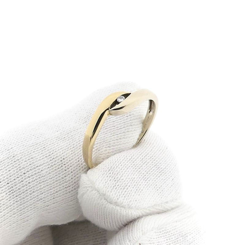 Image 10 of Jeunesse bicolor gold ring with diamond; 0.02 ct