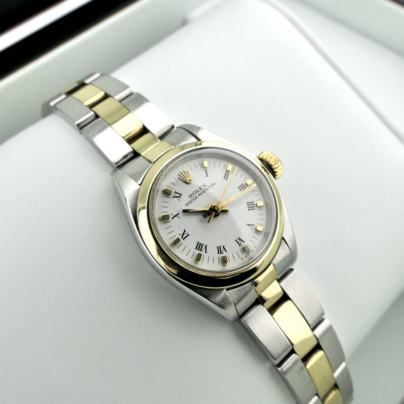 Image 11 of Rolex Oyster Perpetual 26mm 6718; Vintage gold/steel ladies' watch
